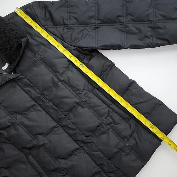 Nuage Women's Down Black Quilted Winter Coat Faux Fur Collar Cuffs Size Large - Picture 12 of 12